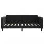 Preview: Tagesbett mit Matratze Schwarz 90x190 cm Stoff