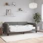 Preview: ARDEBO.de - Tagesbett mit Matratze Dunkelgrau 100x200 cm Stoff