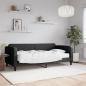 Preview: ARDEBO.de - Tagesbett mit Matratze Schwarz 90x200 cm Stoff