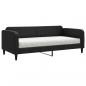 Preview: Tagesbett mit Matratze Schwarz 90x200 cm Stoff
