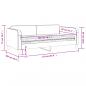 Preview: Tagesbett mit Matratze Schwarz 90x200 cm Stoff