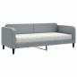 Preview: Tagesbett mit Matratze Hellgrau 80x200 cm Stoff
