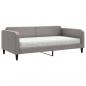 Preview: Tagesbett mit Matratze Taupe 100x200 cm Stoff