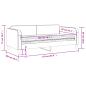 Preview: Tagesbett mit Matratze Dunkelgrau 90x200 cm Stoff
