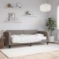 Preview: ARDEBO.de - Tagesbett mit Matratze Taupe 80x200 cm Stoff
