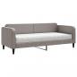 Preview: Tagesbett mit Matratze Taupe 80x200 cm Stoff