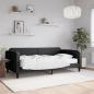 Preview: ARDEBO.de - Tagesbett mit Matratze Schwarz 100x200 cm Stoff