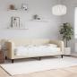 Preview: ARDEBO.de - Tagesbett mit Matratze Creme 100x200 cm Stoff