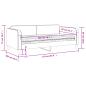 Preview: Tagesbett mit Matratze Hellgrau 90x200 cm Stoff
