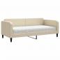Preview: Tagesbett mit Matratze Creme 90x200 cm Stoff