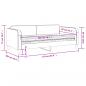 Preview: Tagesbett mit Matratze Creme 90x200 cm Stoff