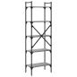 Preview: Bücherregal 5 Fächer Grau Sonoma 56x31,5x174 cm Holzwerkstoff