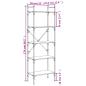 Preview: Bücherregal 5 Fächer Grau Sonoma 56x31,5x174 cm Holzwerkstoff