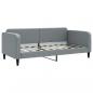 Preview: Tagesbett mit Matratze Hellgrau 90x190 cm Stoff