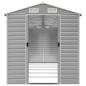 Preview: Gerätehaus Hellgrau 191x555x198 cm Verzinkter Stahl