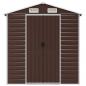 Preview: Gerätehaus Braun 191x810x198 cm Verzinkter Stahl