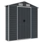Preview: Gerätehaus Anthrazit 191x725x198 cm Verzinkter Stahl