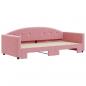 Preview: Tagesbett Ausziehbar Rosa 90x200 cm Samt
