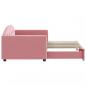 Preview: Tagesbett Ausziehbar Rosa 90x200 cm Samt