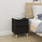 Preview: ARDEBO.de - Nachttische 2 Stk. Schwarz 40x35x50 cm