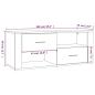 Preview: TV-Schrank Sonoma-Eiche 100x35x40 cm Holzwerkstoff