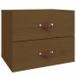 Preview: Wand-Nachttische 2 Stk. Honigbraun 50x36x40 cm