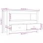 Preview: TV-Schrank Honigbraun 79x35x52 cm Massivholz Kiefer