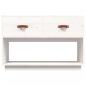 Preview: TV-Schrank Weiß 90x40x60 cm Massivholz Kiefer