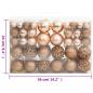 Preview: 111-tlg. Weihnachtskugel-Set Rosegold Polystyrol