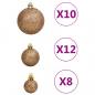 Preview: 111-tlg. Weihnachtskugel-Set Rosegold Polystyrol