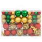 Preview: 112-tlg. Weihnachtskugel-Set Rot Grün Golden Polystyrol