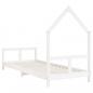 Preview: Kinderbett Weiß 80x200 cm Massivholz Kiefer