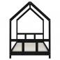 Preview: Kinderbett Schwarz 90x190 cm Massivholz Kiefer
