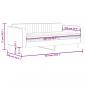 Preview: Tagesbett mit Matratze Schwarz 100x200 cm Samt