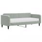 Preview: Tagesbett mit Matratze Hellgrau 90x200 cm Samt