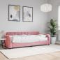 Preview: ARDEBO.de - Tagesbett mit Matratze Rosa 80x200 cm Samt