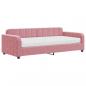 Preview: Tagesbett mit Matratze Rosa 90x200 cm Samt