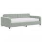 Preview: Tagesbett mit Matratze Hellgrau 100x200 cm Samt