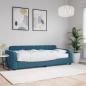Preview: ARDEBO.de - Tagesbett mit Matratze Blau 80x200 cm Samt