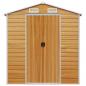 Preview: Gerätehaus Hellbraun 191x640x198 cm Verzinkter Stahl