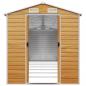 Preview: Gerätehaus Hellbraun 191x640x198 cm Verzinkter Stahl