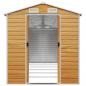 Preview: Gerätehaus Hellbraun 191x555x198 cm Verzinkter Stahl