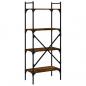 Preview: Bücherregal 4 Fächer Räuchereiche 56x31,5x138,5cm Holzwerkstoff