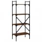 Preview: Bücherregal 4 Fächer Braun Eiche 56x31,5x138,5 cm Holzwerkstoff