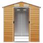 Preview: Gerätehaus Hellbraun 191x215x198 cm Verzinkter Stahl