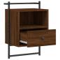 Preview: Wand-Nachttische 2 Stk. Braun Eiche 40x30x61 cm Holzwerkstoff