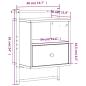 Preview: Wand-Nachttische 2 Stk. Braun Eiche 40x30x61 cm Holzwerkstoff
