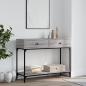 Preview: ARDEBO.de - Konsolentisch Grau Sonoma 100x34,5x75 cm Holzwerkstoff