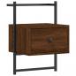 Preview: Wand-Nachttische 2 Stk. Braun Eiche 35x30x51 cm Holzwerkstoff