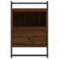 Preview: Wand-Nachttisch Braun Eiche 40x30x61 cm Holzwerkstoff